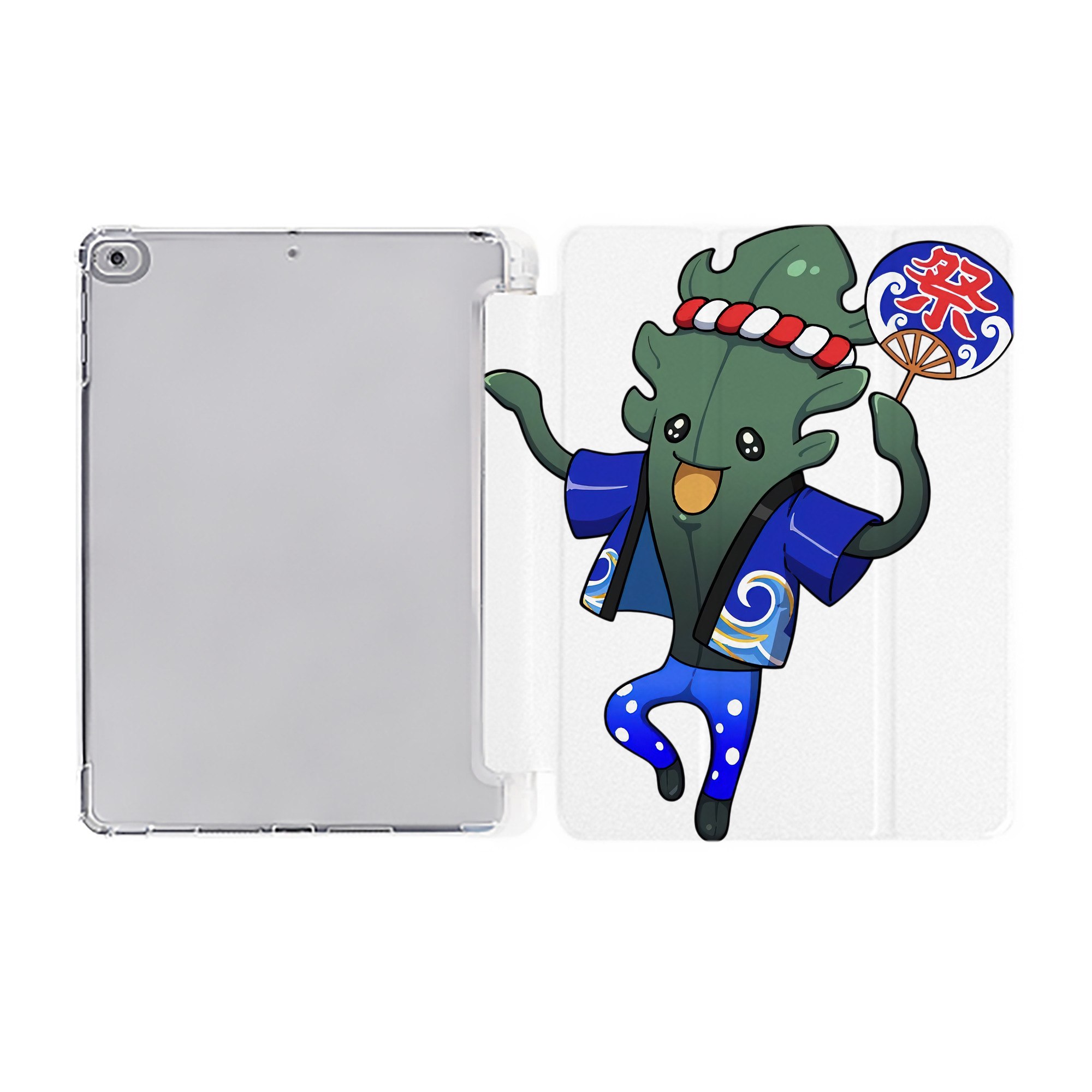 （画像用） 妖怪ウォッチ Yo-kai Watch IPad ケース ペン収納付き 三つ折りスタンド PUレザー×シリコン 対応機種9.5/10.5/10.9インチ